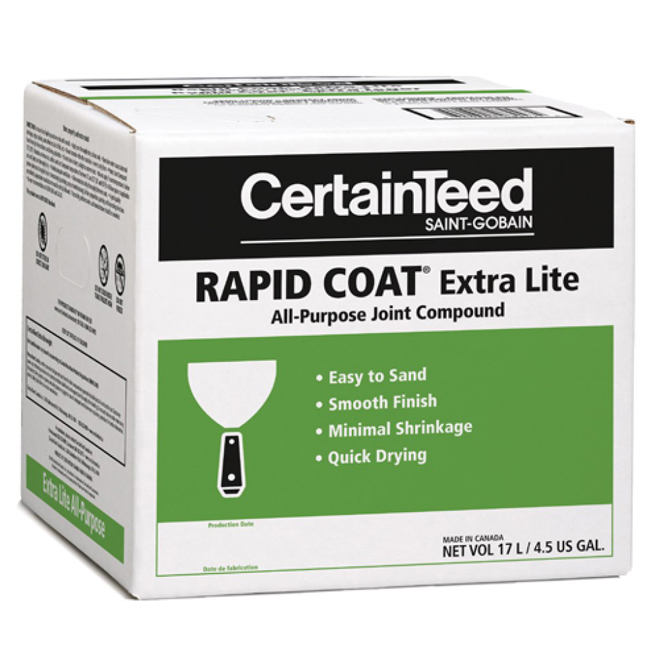 CertainTeed Rapid Coat 17-L Premixed Rapid Coat Extra Lite Drywall Joint Compound - White