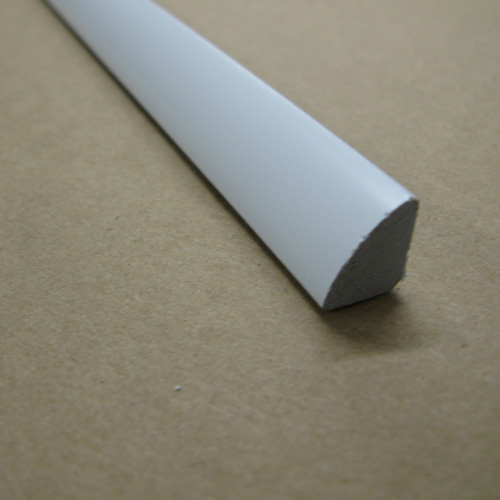 Concept SGA Quarter Round Moulding - Plastic - White - 8-ft L x 1/2-in W x 5/8-in T