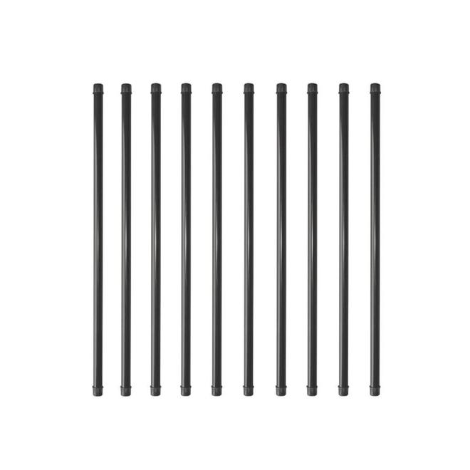 Nuvo Iron Steel Balusters - Round - Black - 10 per Pack - 26-in x 3/4-in