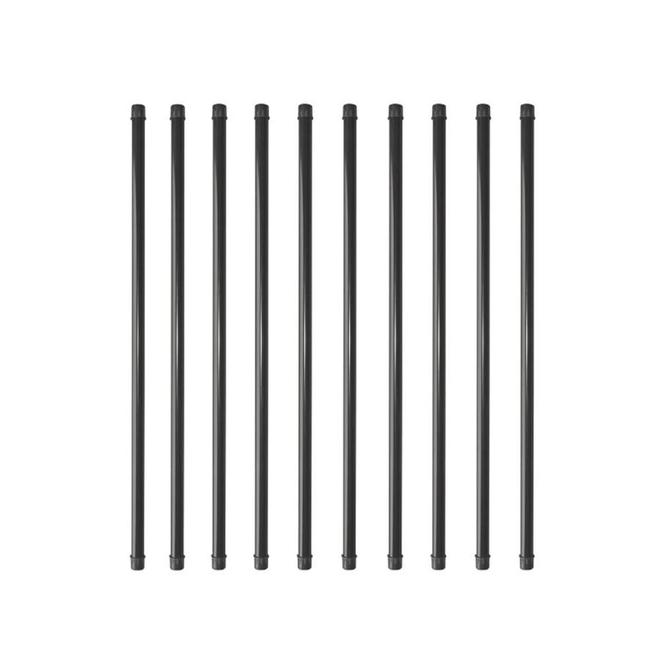 Nuvo Iron Steel Balusters - Round - Black - 10 per Pack - 36-in x 3/4-in