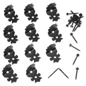 Nuvo Iron Black Rafter and Bracket Ties - Galvanized Steel - Black - Powder Coated - 12-Pack