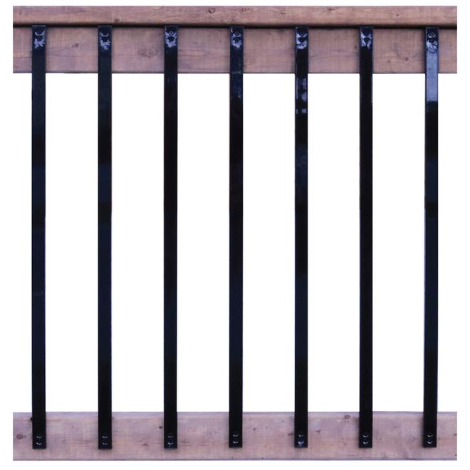 Nuvo Iron 38-in Black Galvanized Steel Rectangular Balusters RCTB38 | RONA