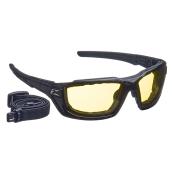 Lunettes de sécurité avec joint en mousse amovible Edge Eyewear, pare-vapeur, monture noire, lentilles jaunes