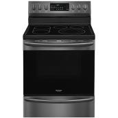 Cuisinière électrique à convection, 5,7 pi³, inox noir