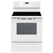 Cuisinière électrique avec four à convection, 5,7 pi³, blanc