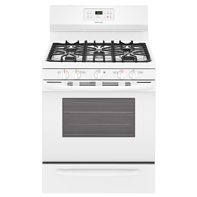 Frigidaire Gas Range - 30-in - 5-cu ft - White - 5 Burners