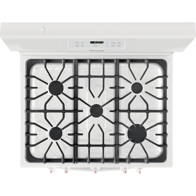 Frigidaire Gas Range 30in 5cu ft White 5 Burners FFGF3054TW