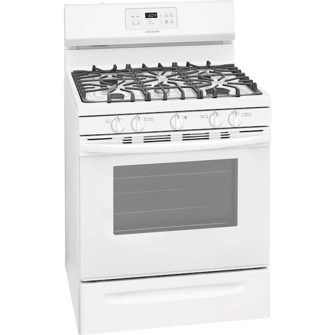 Frigidaire Gas Range - 30-in - 5-cu ft - White - 5 Burners