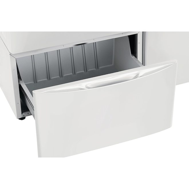 Piédestal Luxury-Glide(MD) avec tiroir de rangement, 27", blanc