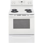 Cuisinière électrique à serpentins, 5,4 pi³, 30", blanc