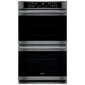 Frigidaire Gallery 10.2-cu ft Black Stainless Steel Convection Double Wall Oven