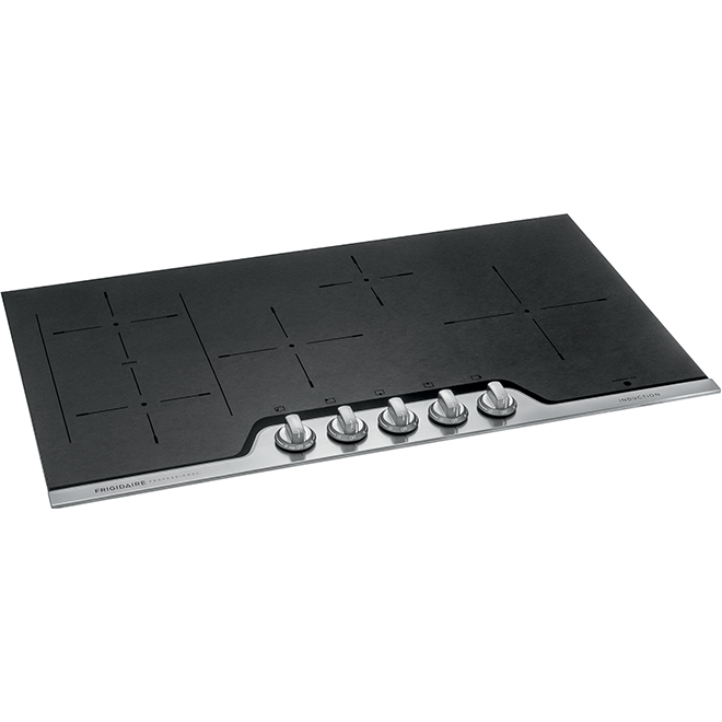 Frigidaire Pro Induction Cooktop - 5 Elements - 36-in - Black - Stainless Steel