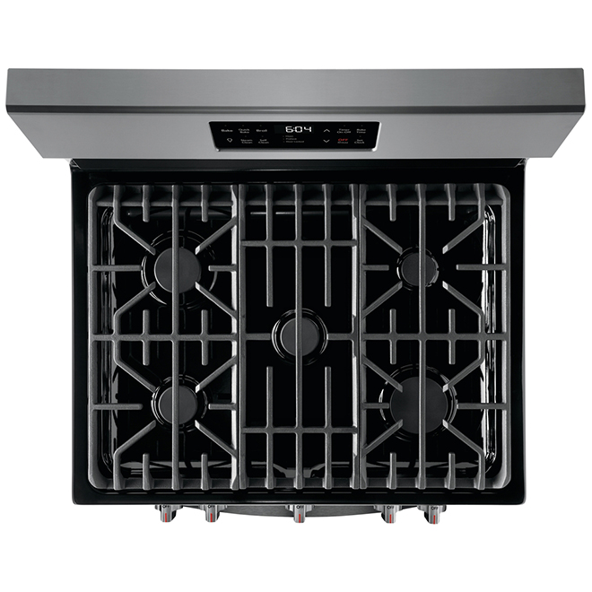 Frigidaire Gallery Gas Range - Freestanding - 5-cu.ft - Black Stainless Steel - Single Oven