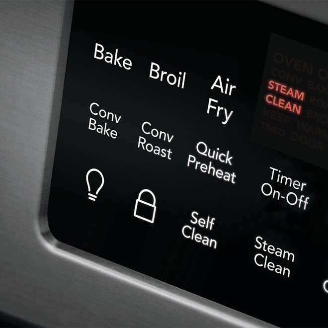 Frigidaire Gallery Gas Range Black Stainless Steel Air Fryer