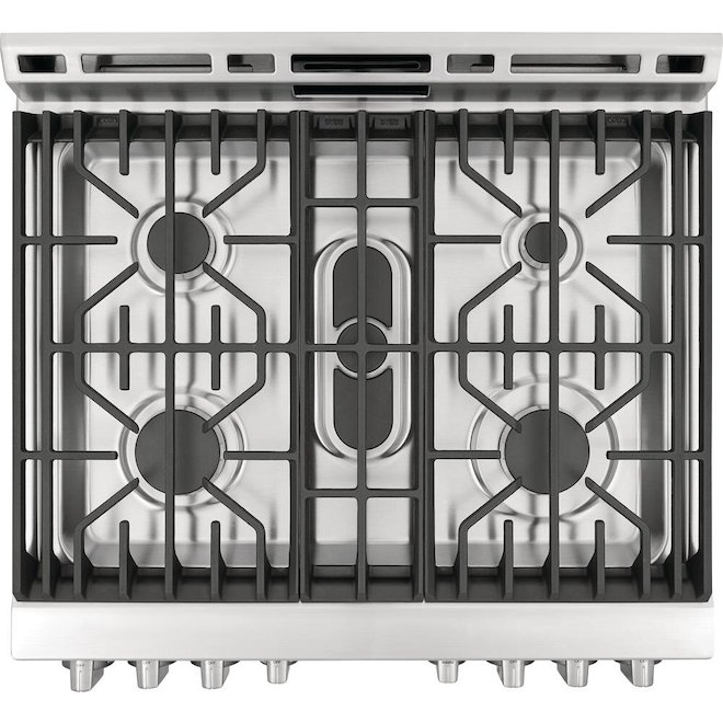 Frigidaire Professional 30-In Convection Gas Range with 5 Burners Self-Clean Air Fry Stainless Steel