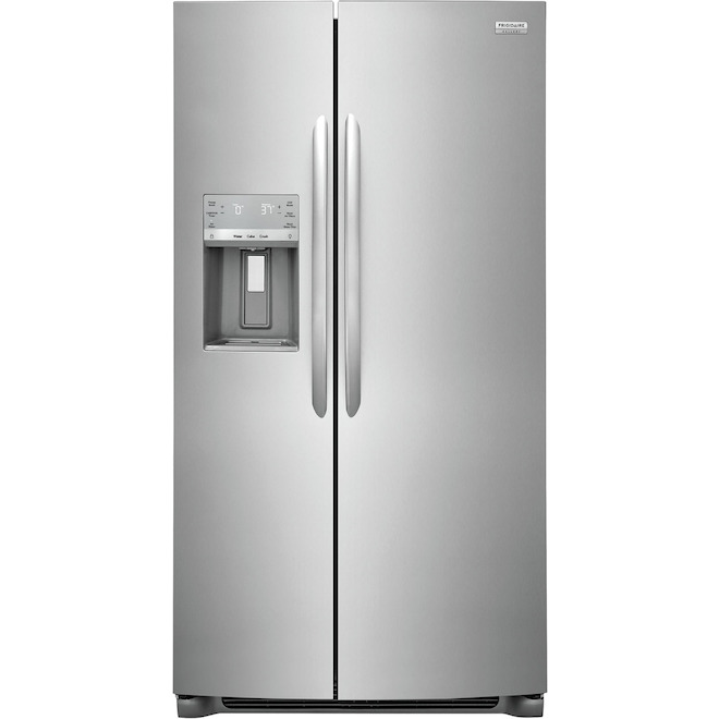 Frigidaire 36-in Side-by-Side Refrigerator Smudge-Proof Stainless Steel with Water Dispenser