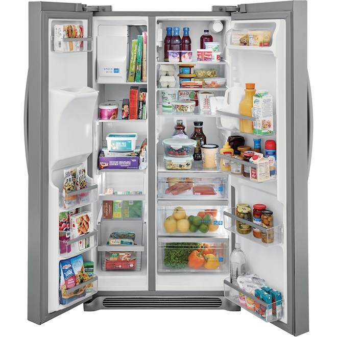 Frigidaire 36-in Side-by-Side Refrigerator Smudge-Proof Stainless Steel with Water Dispenser