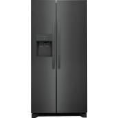 Frigidaire 22-cu ft Black Stainless Steel Side-by-Side Refrigerator - Filtered Ice and Water Dispenser