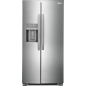 Frigidaire Gallery 33-in Side-by-Side Refrigerator with Ice Maker 22-ft³ Stainless Steel Energy Star