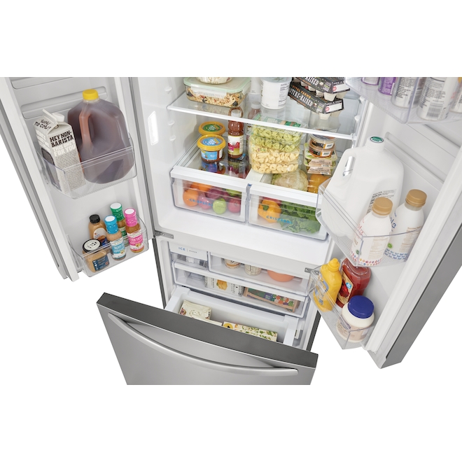 Réfrigérateur à congélateur inférieur Frigidaire, 17,6 pi³, profondeur comptoir, acier inoxydable, certifié Energy Star