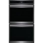 Frigidaire Gallery 30-in Double Electric Wall Oven with Total Convection - Black Stainless Steel