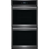 Frigidaire Gallery 27-in Double Electric Wall Oven with Total Convection - Black Stainless Steel - Self-Cleaning