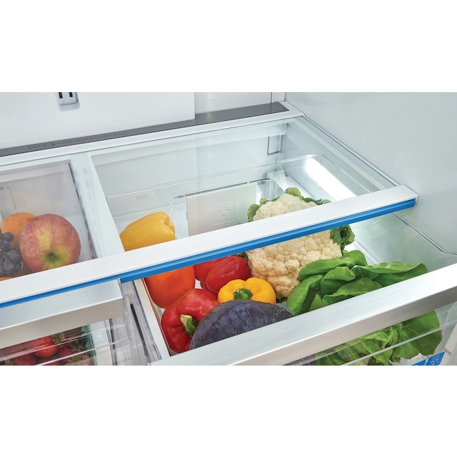 Frigidaire Gallery 36-in French Door Refrigerator - Counter-Depth - 22.6-cu. ft. - Black Stainless Steel