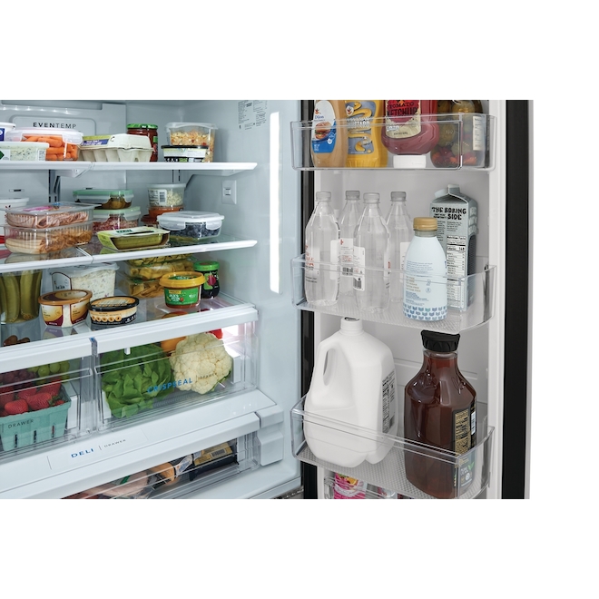 Frigidaire 36-in French Door Refrigerator with Water Dispenser - 27.8-cu. ft. - Black Stainless Steel - ENERGY STAR®