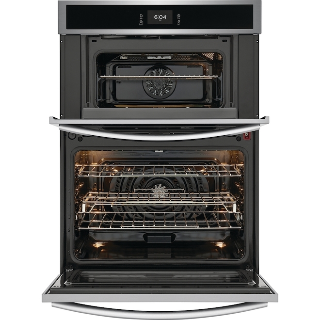 Frigidaire Gallery 30-in Wall Oven and Microwave Combination Steam and Self-Cleaning Stainless Steel -7-Ft³