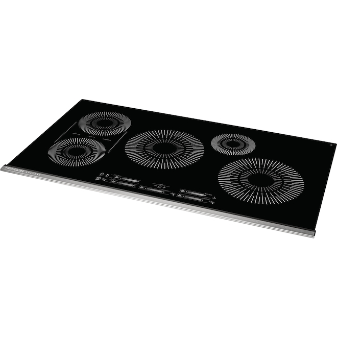 Frigidaire 36-in Induction Cooktop - Bridge Element - Black/Stainless Steel