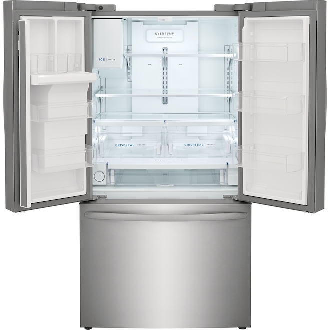 Frigidaire 27.8-cu ft 3-Doors French Door Refrigerator - Fingerprint resistant Stainless Steel Finish