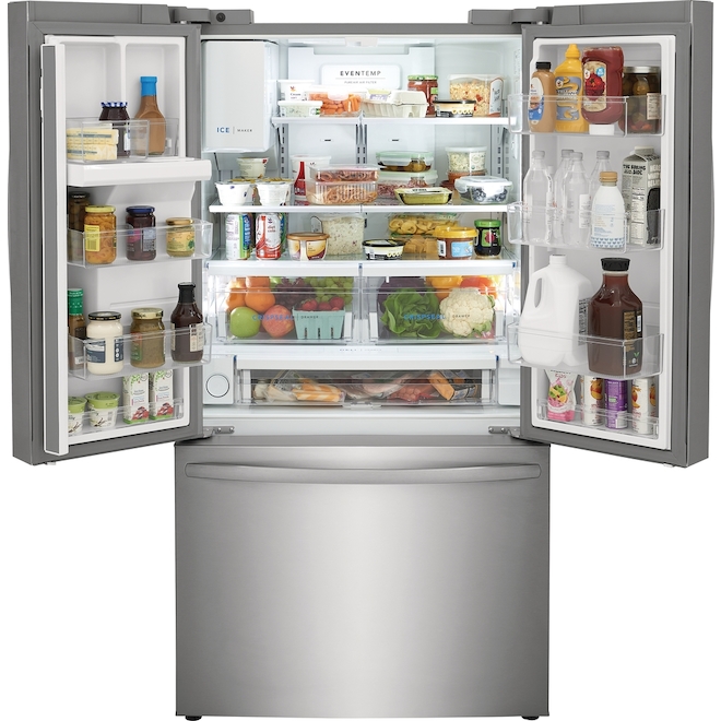 Frigidaire 27.8-cu ft 3-Doors French Door Refrigerator - Fingerprint resistant Stainless Steel Finish