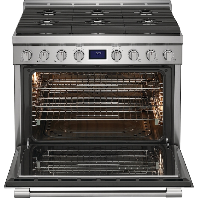 Frigidaire Professional 36-in Freestanding Gas Range - 6 Burners - Stainless Steel