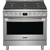 Frigidaire Professional Stainless Steel Dual-Fuel 36-in Freestanding Range