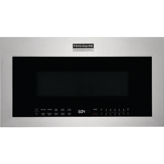 Four à micro-ondes à hotte intégrée de 30 po Frigidaire Professional, 1,9 pi³, cuisson par convection, acier inoxydable