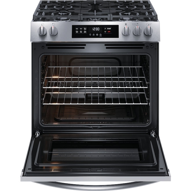 Frigidaire 30-in Freestanding Gas Range - Front Controls - Stainless Steel