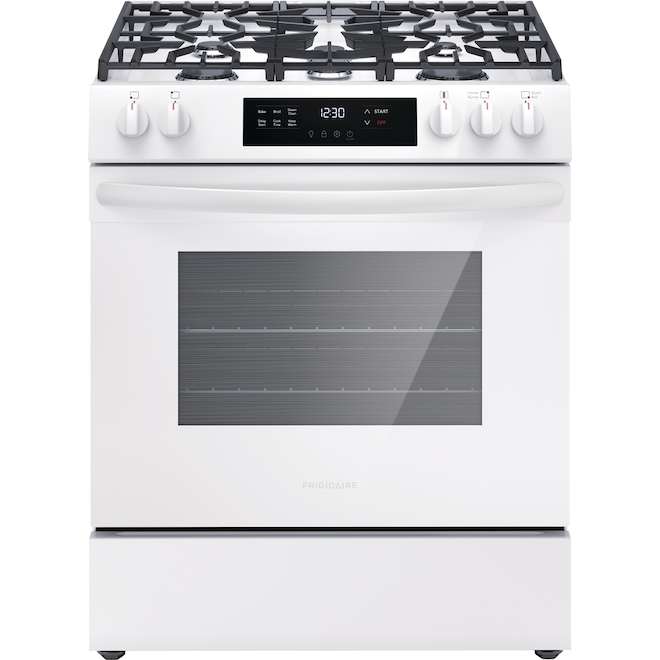 Frigidaire 30-in Freestanding White Gas Range with Front Controls