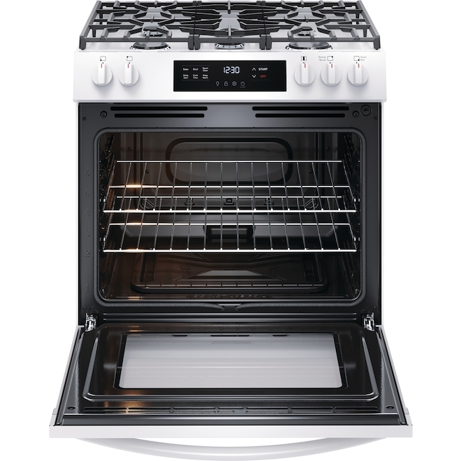 Frigidaire 30-in Freestanding White Gas Range with Front Controls