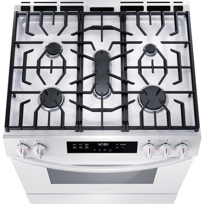 Frigidaire 30-in Freestanding White Gas Range with Front Controls