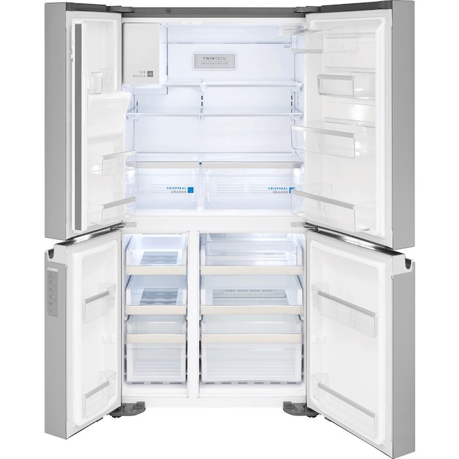 Frigidaire Gallery 21.5-cu ft 4-Doors Refrigerator - Smudge-Proof Stainless Steel Finish