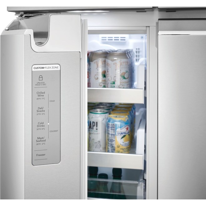 Frigidaire Gallery 21.5-cu ft 4-Doors Refrigerator - Smudge-Proof Stainless Steel Finish