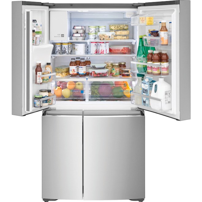 Frigidaire Gallery 21.5-cu ft 4-Doors Refrigerator - Smudge-Proof Stainless Steel Finish