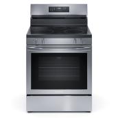 Frigidaire 5-Element Stainless Steel Freestanding Electric Range with Smooth Surface Cooktop and Self-Clean Oven