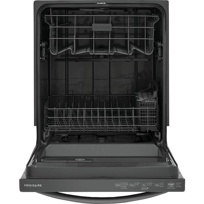 Frigidaire Balck Stainless Steel 24-in 2-Rack Built-In Dishwasher with Hidden Controls