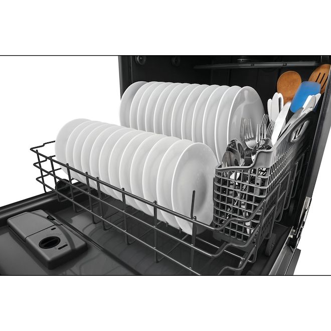 Frigidaire Balck Stainless Steel 24-in 2-Rack Built-In Dishwasher with Hidden Controls