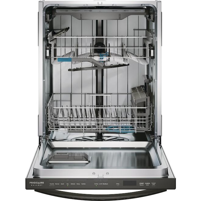 Frigidaire 47-dB Hidden Controls 24-In Built-In Dishwasher Smudge-Free Black Stainless Steel ENERGY STAR®