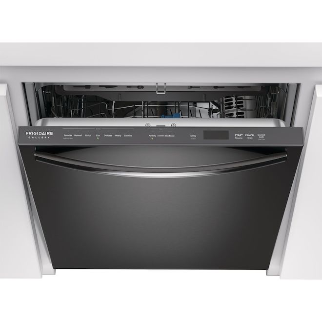 Frigidaire 47-dB Hidden Controls 24-In Built-In Dishwasher Smudge-Free Black Stainless Steel ENERGY STAR®