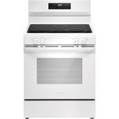 Frigidaire 30-In 5-Element Smooth Surface 5.3-Ft³  fiurSteam Cleaning Oven Freestanding Electric Range White