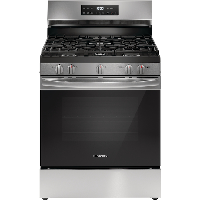 Frigidaire 30-In 5-Burner 5.1-Ft³ Steam Cleaning Freestanding Gas Range ...