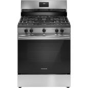 Frigidaire 30-in 5-Burner 5.1 ft³ Manual Cleaning Freestanding Gas Range - Stainless Steel